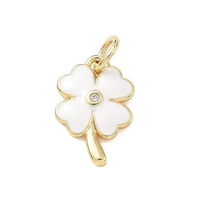 Brass Micro Pave Clear Cubic Zirconia Charms CU-CBADD0C-09G-01-1