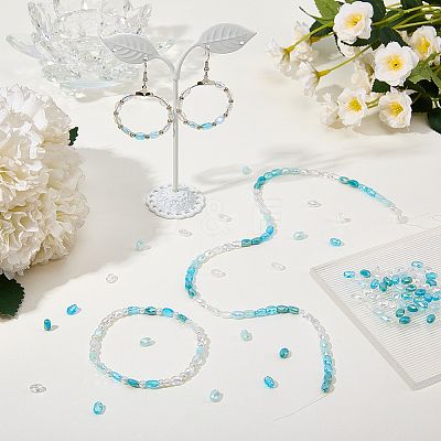 3Strands Electroplated Glass Beads Strands EGLA-SC0001-72-1