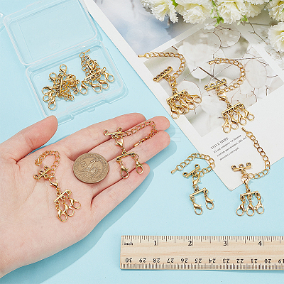 8Pcs 4 Styles Zinc Alloy Lobster Claw Clasps FIND-GO0003-31A-1