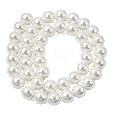 Eco-Friendly Dyed Glass Pearl Round Beads Strands HY-A002-10mm-RB001-1