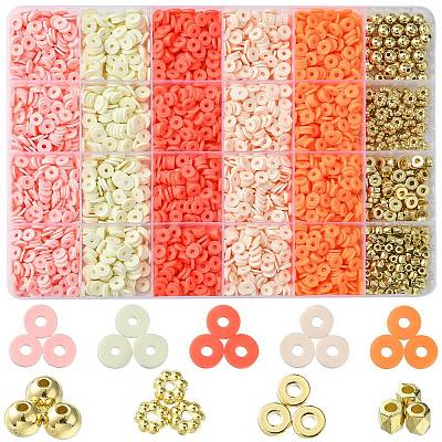 DIY Heishi Polymer Clay Beads Jewelry Making Finding Kit DIY-FS0005-94C-1