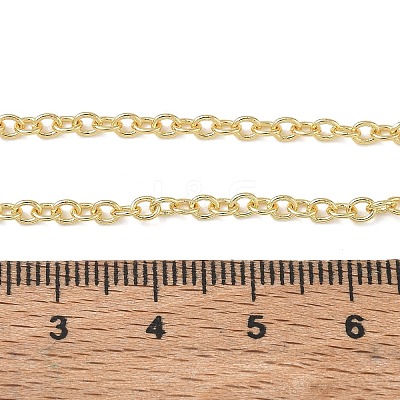 2.7MM Brass Cable Chain Necklaces for Women KK-CBA2293-10G-1