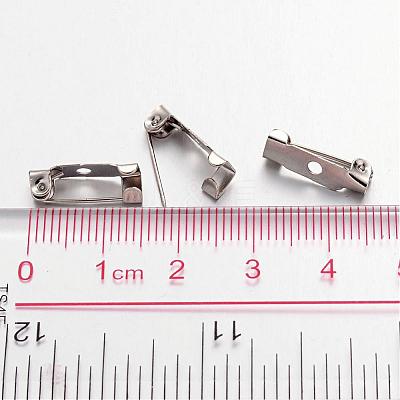 Platinum Iron Pin Backs Brooch Safety Pin Findings X-IFIN-S276-1