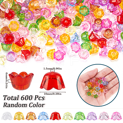 600Pcs Transparent Acrylic Beads TACR-SP0001-09-1