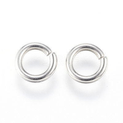 Tarnish Resistant 304 Stainless Steel Open Jump Rings STAS-J020-01-7x1.3mm-1