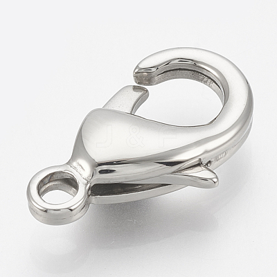 Tarnish Resistant 304 Stainless Steel Lobster Claw Clasps STAS-T033-25F-1