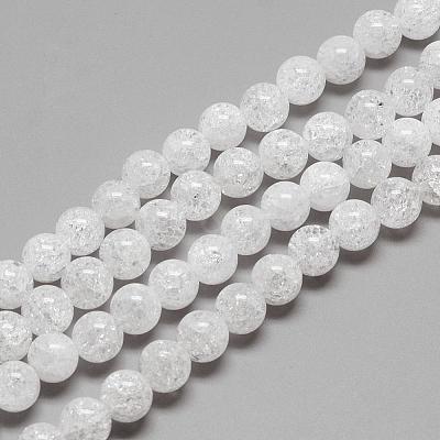 Natural Crackle Quartz Crystal Beads Strands G-R439-26-6mm-1