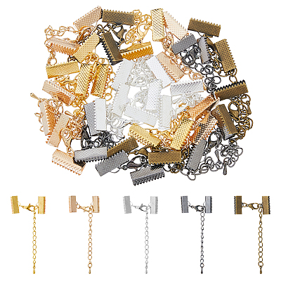 40Pcs 5 Colors Iron Chain Extender FIND-DC0005-80-1
