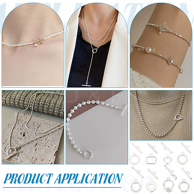 8 Styles Brass Toggle Clasps KK-PH0010-65-1