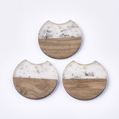 Resin & Walnut Wood Pendants RESI-T023-11I-1