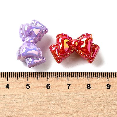 UV Plating Opaque Acrylic Beads X-MACR-F083-07-1