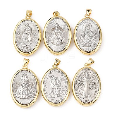Brass Religion Pendants KK-K408-04G-1
