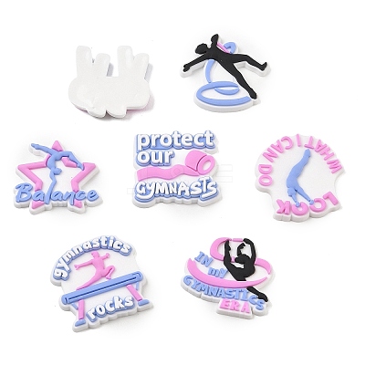 Gymnastic Theme PVC Plastic Cabochons PL-CBABCB6-03-1