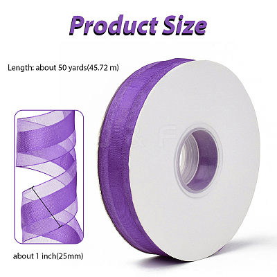 1Roll Solid Color Organza Ribbons ORIB-CY0001-02D-1