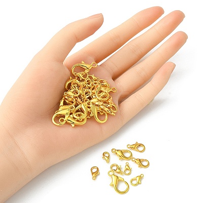 50Pcs 5 Styles Zinc Alloy Lobster Claw Clasps FIND-YW0003-96G-1
