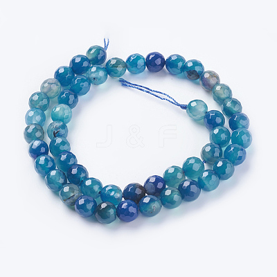 Natural Agate Beads Strands X-G-G580-8mm-05-1