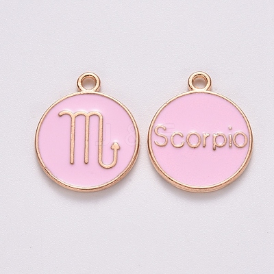 Alloy Enamel Pendants X-ENAM-S124-01B-09L-1