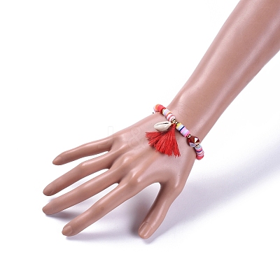 Stretch Charm Bracelets BJEW-JB05085-02-1