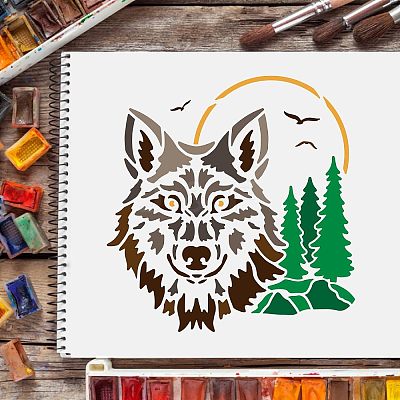 Plastic Reusable Drawing Painting Stencils Templates DIY-WH0172-259-1