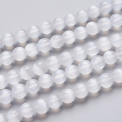 Natural Selenite Beads Strands G-L552H-16A-1