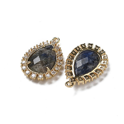 Natural Sodalite Faceted Teardrop Pendants G-I375-01G-22-1