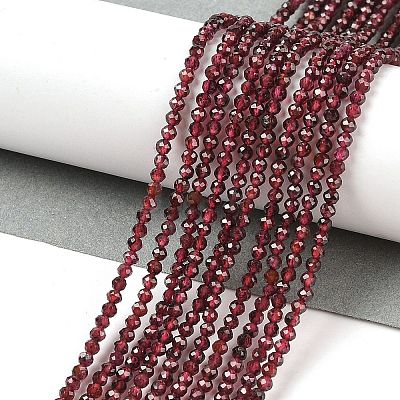Natural Garnet Beads Strands G-F619-17A-2mm-1