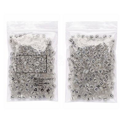 300Pcs Enamel Style Acrylic Beads SACR-YW0001-25-1