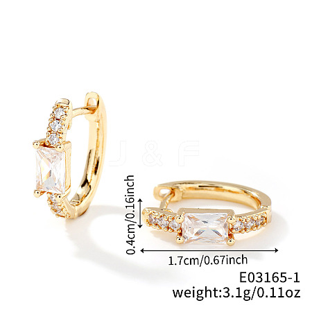 French Style Romantic Brass Hoop Earrings RM2413-1-1