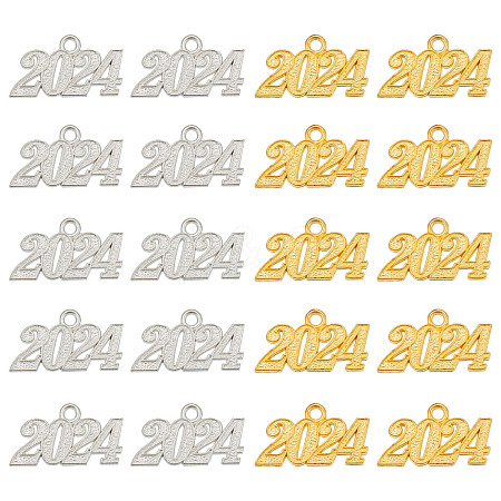 60Pcs 2 Colors Alloy Pendants FIND-TA0004-34-1