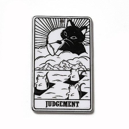 Tarot Theme Printed Acrylic Pendants MACR-G061-04N-1
