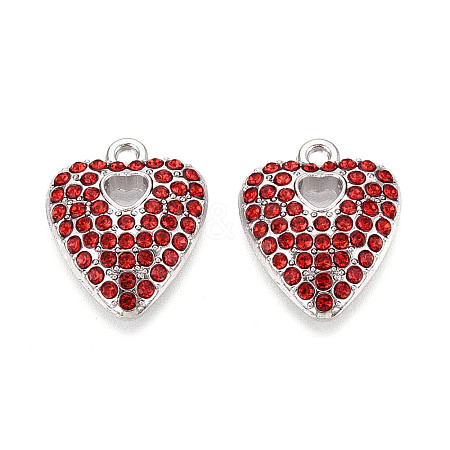 Alloy Rhinestone Pendants FIND-N008-12P-02-1