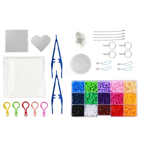 15 Colors DIY Fuse Beads Kit DIY-X0295-01C-5mm-1