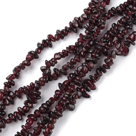 Natural Garnet Beads Strands G-G0003-B25-1