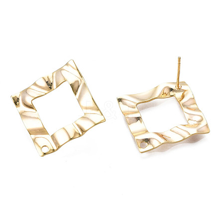 Brass Stud Earring Findings KK-N231-279-1