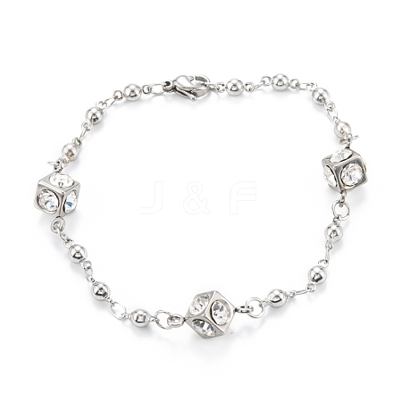 304 Stainless Steel Link Bracelets STAS-A052-20P-1