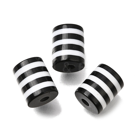 Opaque Stripe Resin Beads RE-CBA0A57-13A-1