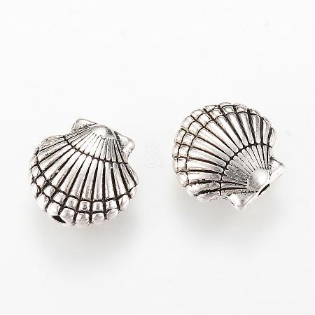 Tibetan Style Alloy Beads TIBEB-Q067-09AS-RS-1
