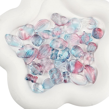 150Pcs Gradient Color Transparent Glass Beads GLAA-YW0004-91M-1