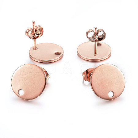 Ion Plating(IP) 304 Stainless Steel Stud Earring Findings LS-STAS-K184-01-03RG-1
