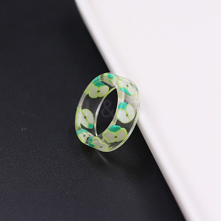 Transparent Resin Finger Rings WGC4E19-22-1