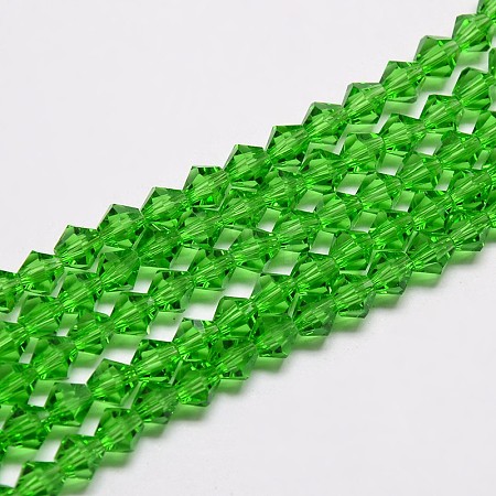 Imitate Austrian Crystal Bicone Glass Beads Strands GLAA-F029-5x5mm-03-1