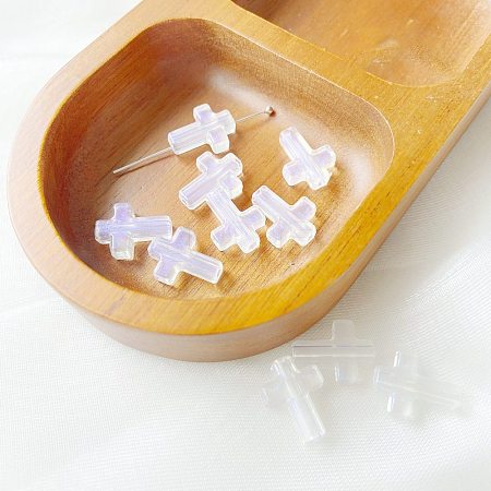 10Pcs Transparent Acrylic Beads PW-WGF8A78-01-1