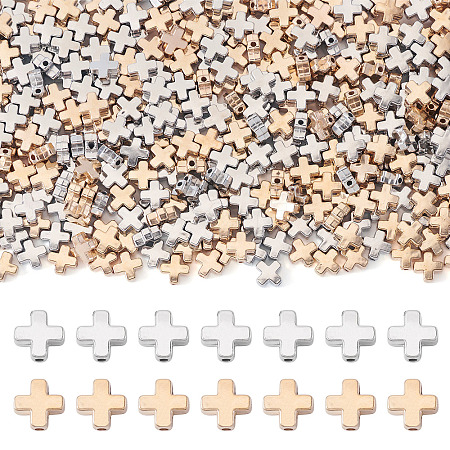 500Pcs 2 Colors CCB Plastic Beads CCB-TA0001-18-1