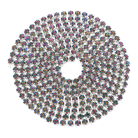5Yards Alloy Glass Rhinestone Cup Chains AJEW-TA0002-63-1