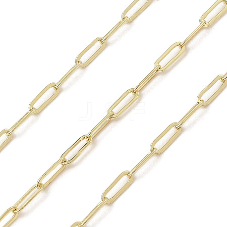 Rack Plating Oval Brass Curb Chains CHC-A010-01G-05-1