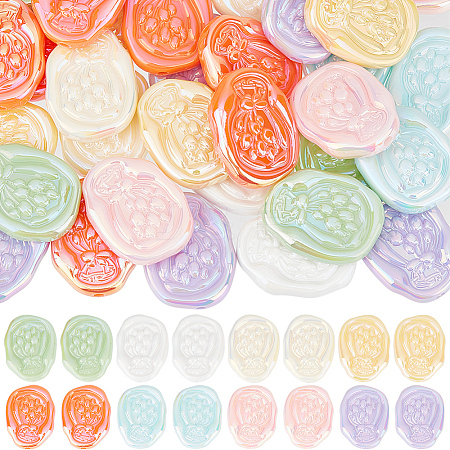 50Pcs Opaque Acrylic Beads SACR-SC0001-29-1