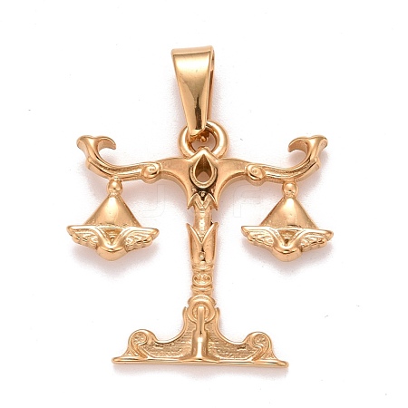 Ion Plating(IP) 304 Stainless Steel Pendants STAS-D165-14G-09-1