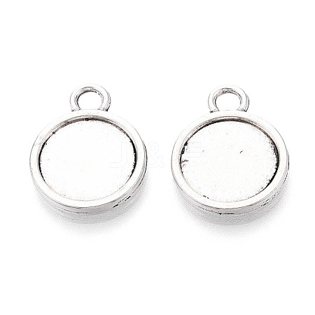 Tibetan Style Alloy Pendants Cabochon Settings PALLOY-N178-12AS-B-1