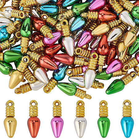120Pcs 6 Colors Plastic Pendants FIND-SC0010-90A-1