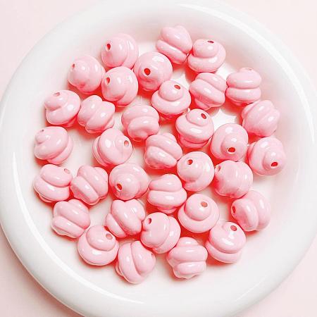 Opaque Acrylic Beads OACR-H034-39E-1